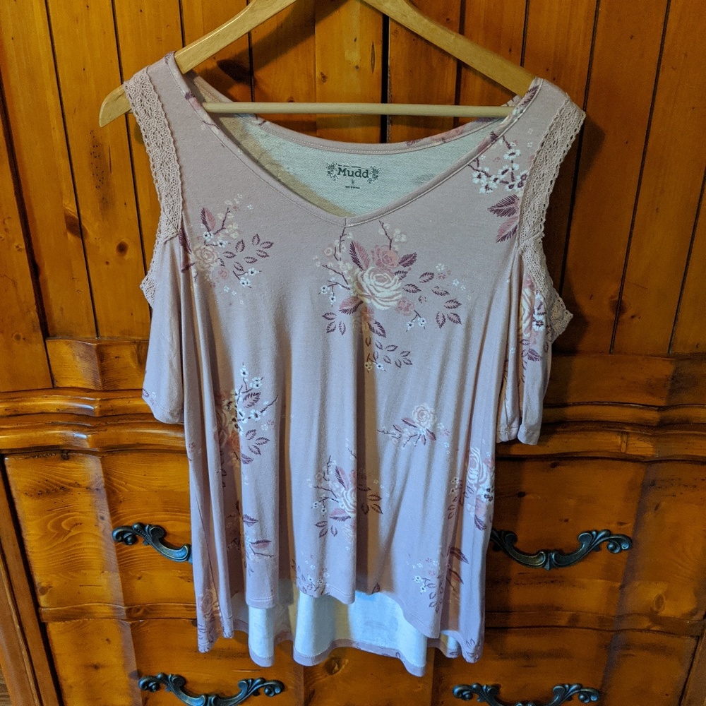 Floral Cold Shoulder Top